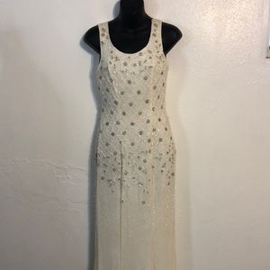 Vintage wedding gown fleur de lis size 6